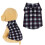 Πουλόβερ για σκύλους Buffalo Plaid με λουρί, μαλακό φλις γιλέκο 1