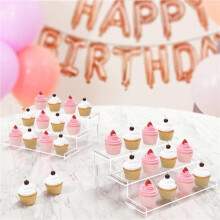 5X Présentoir en Acrylique, Support à Cupcakes, Support Organisateur de Parfum, Étagère D'Affichage pour Figurines et Collections