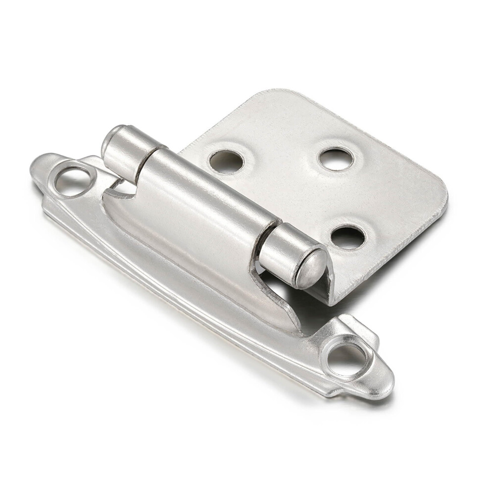 Cabinet Hinges Brushed Satin Nickel 10-Pack 939152684724