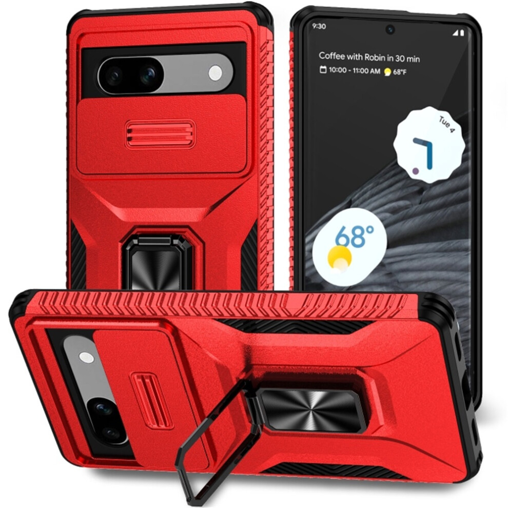 Google Pixel 7A Slim Fit Shockproof Hybrid Case Red 968604539374