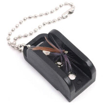 Fishing hook tippet threader with magnet