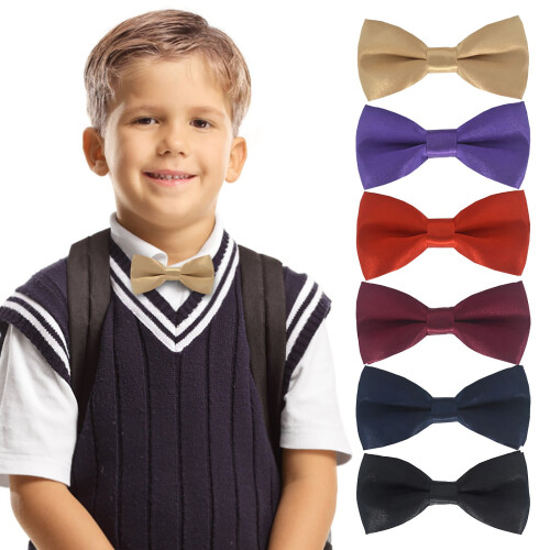 Visland Kids Bow Ties Adjustable 6-Pack Colorful