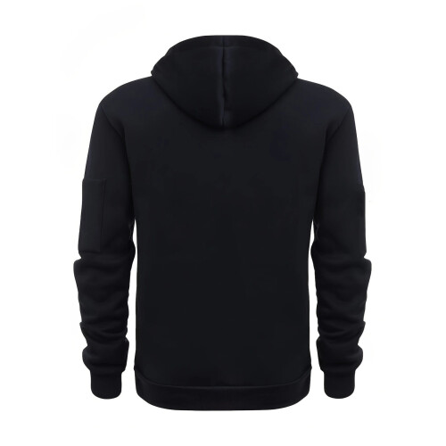 Men's casual solid hooded sweatshirt with pockets, long 2