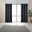 Blackout Curtains 52x63 Inch Black 2 Panels 1