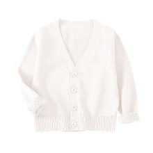 Knit Cardigan for Toddlers Long Sleeve Button-Down White