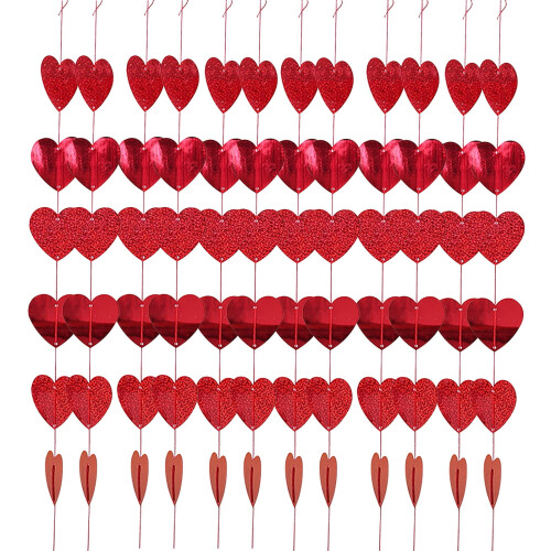 Valentine's Day Heart Ceiling Decor Hanging Garland