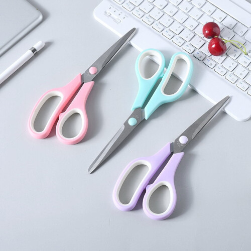Rubber-Handled Stainless Steel Scissors, 1 Pair