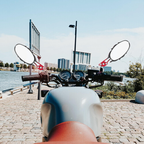 Motorcycle Side Mirrors Pair for Handlebars 1