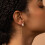 Gold Pearl Stud Earrings 14K Gold Plated 1 Pair 3