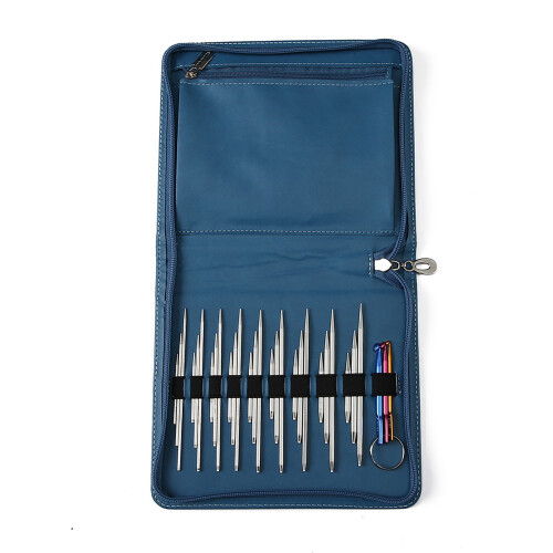 Knitting Kit with Interchangeable Circular Needles for