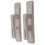 Dörrknopp Inomhus Beige Satin Nickel Rektangulär 1 st 6