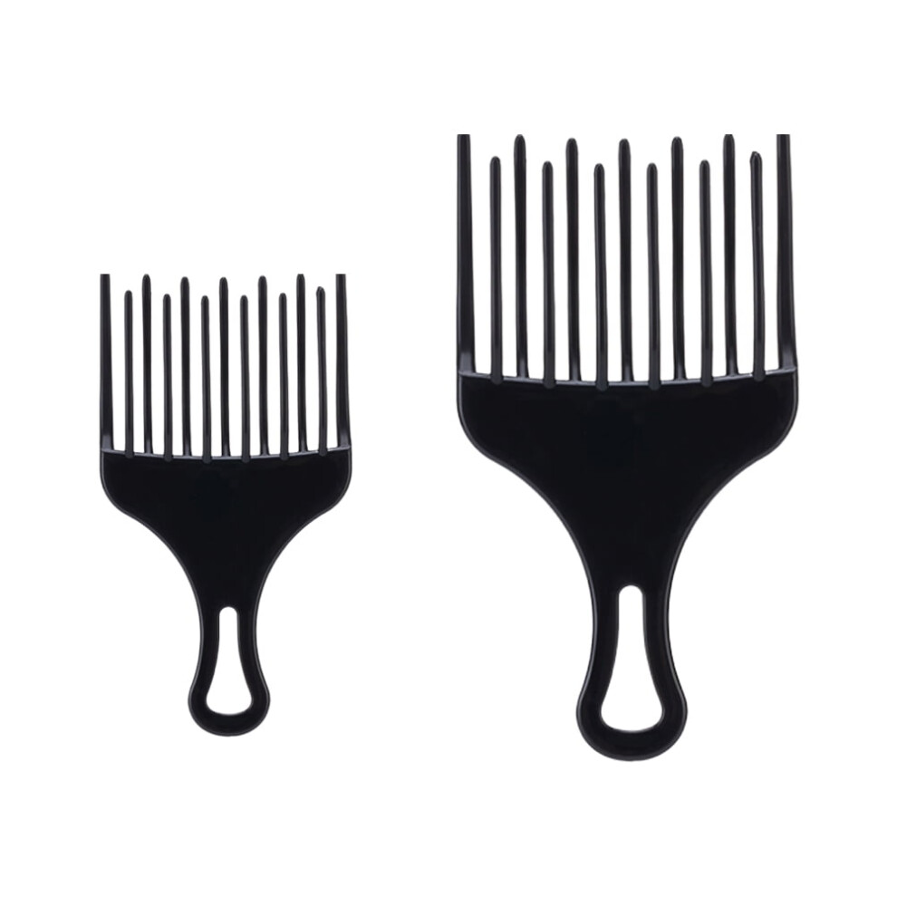 Black Plastic Hair Comb for Scalp Massage 2 Pcs
