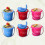 Mini Beach Bucket Garden Figurines Assorted Colors 6 pcs 1