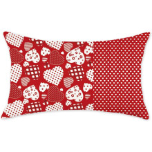 Clúdach Pillow Línéadaigh Lá Vailintín 11.8x19.7 orlach Croí