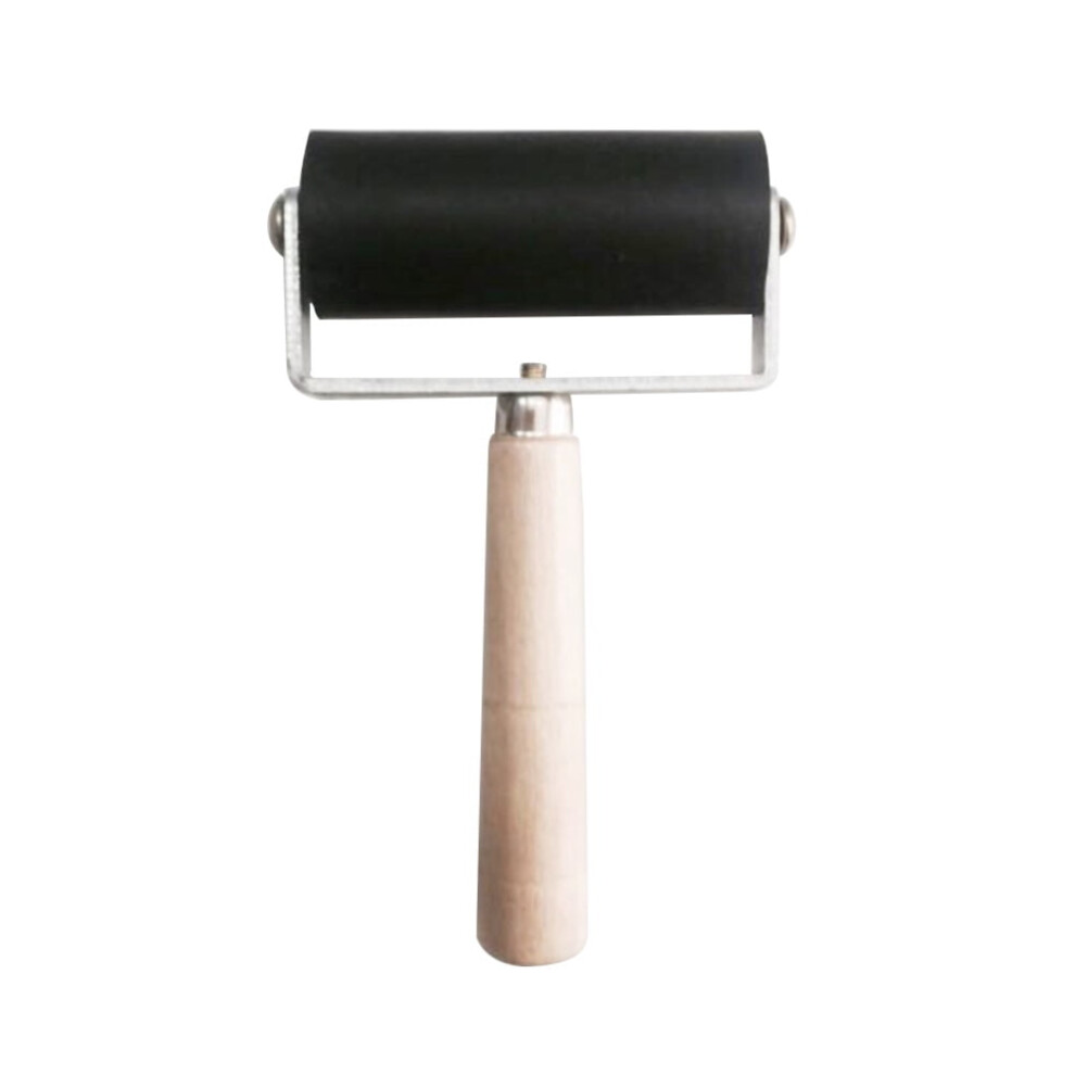 Rubber Roller Brayer With Wooden Handle 1 Pack 908436690553
