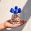 Kristallrosenfigur, blaues Glas, 1 Stück 4