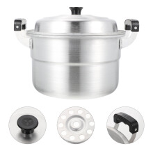 Aluminum Cooking Steamer Pot Set Round Dual Handle