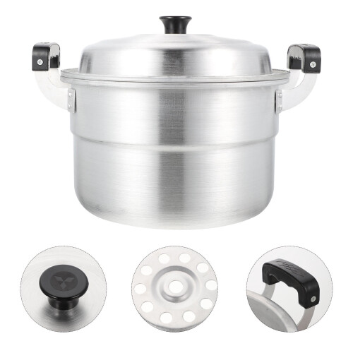 Aluminum Cooking Steamer Pot Set Round Dual Handle