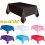 Black Plastic Table Cloths 6x4.5 Ft Rectangle 4-Pack 2