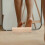Wood Full Length Mirror Stand Light Yellow 25cm 8