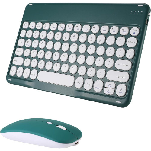 Retro Bluetooth Keyboard and Mouse Combo Ultra Slim