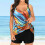 Women's Blouson Tankini Top Loose Fit 5