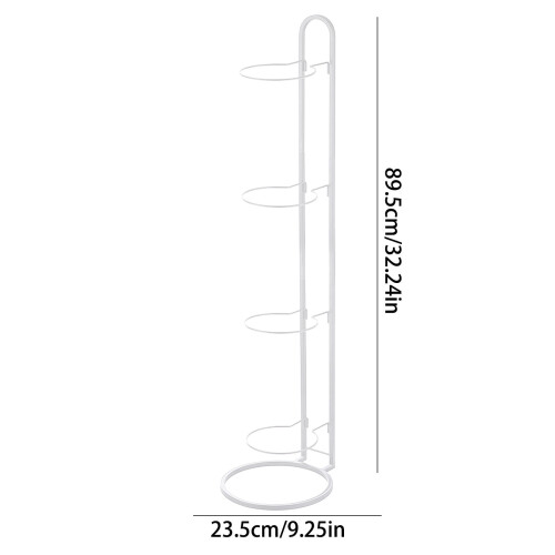 Basketball Storage Rack Heavy Duty 4-Tier White 2