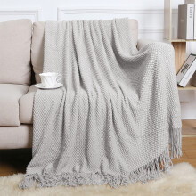 Knitted Tweed Throw Blanket 68x50 inches super soft
