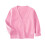 Knit Cardigan for Kids Solid Pink Long Sleeve Button-Up 1