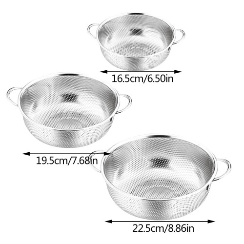Stainless Steel Fine Mesh Strainer Bowl 12 cm 2