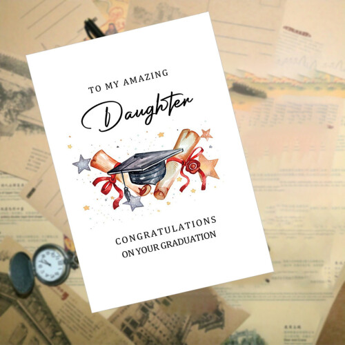 Foldable graduation greeting card with blessings 1 piece