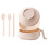 Microwave Ramen Bowl Set with Spoon Chopsticks Fork Wheat 1