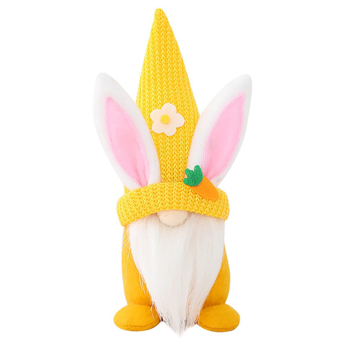 Easter gnome plush elf decoration handmade yellow