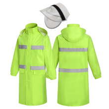 High-Visibility Long Construction Rain Jacket