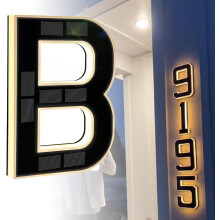 9" Solar LED House Numbers & Letters, IP65 Waterproof, 8–12h Night Visibility, Easy DIY Install, Compatible with Standard Mounting