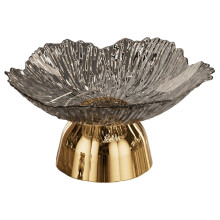 Decorative Pedestal Bowl Dish Holder Stand, Dessert Display Tray Basket, Living Room Decor & Housewarming Gift