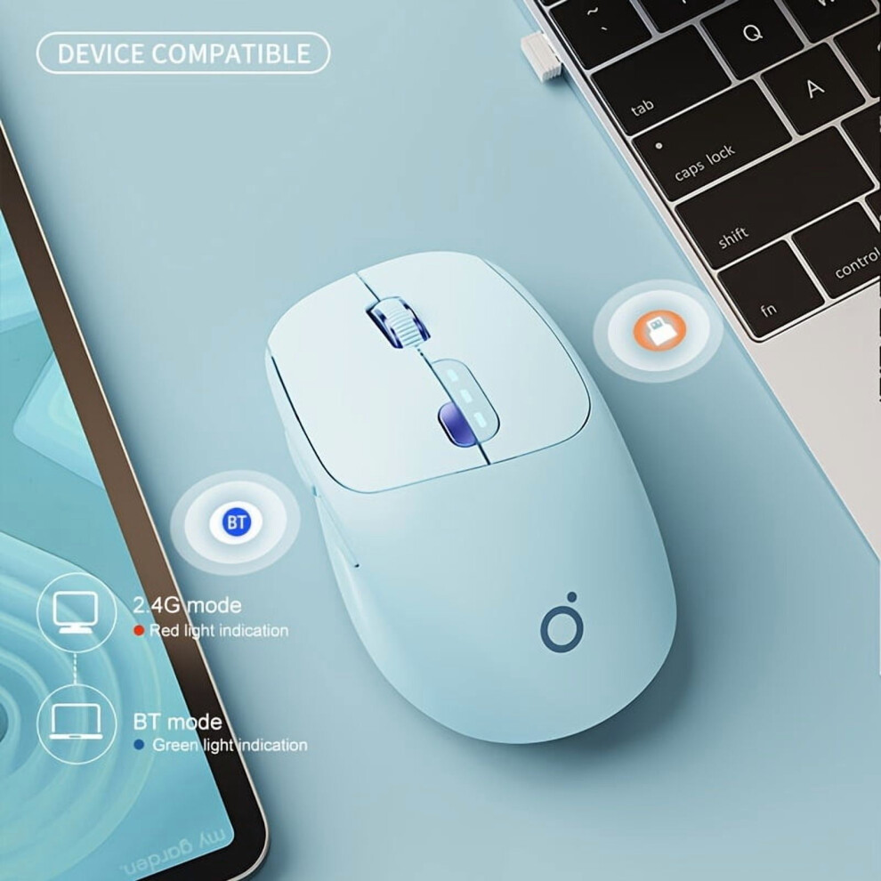 Mini Ambidextrous Optical Mouse Rechargeable 2.4G+Bt Silent 971050655741