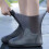 Waterproof Non-Slip Silicone Shoe Covers Black Large 1