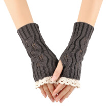 Women's Crochet Fingerless Arm Warmers Lace Sleeve