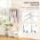 Corner Hall Tree White Freestanding Entryway Coat Rack with 4