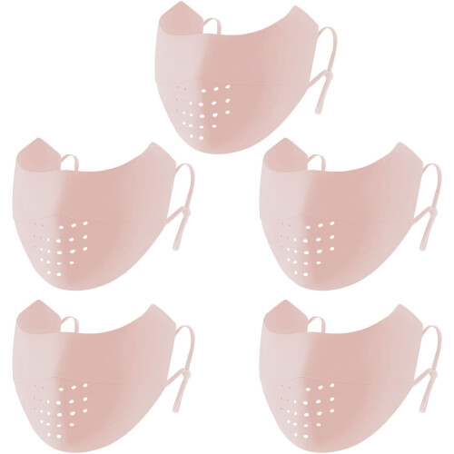 UV Face Mask UPF 50+ Ice Silk Washable Reusable Pink