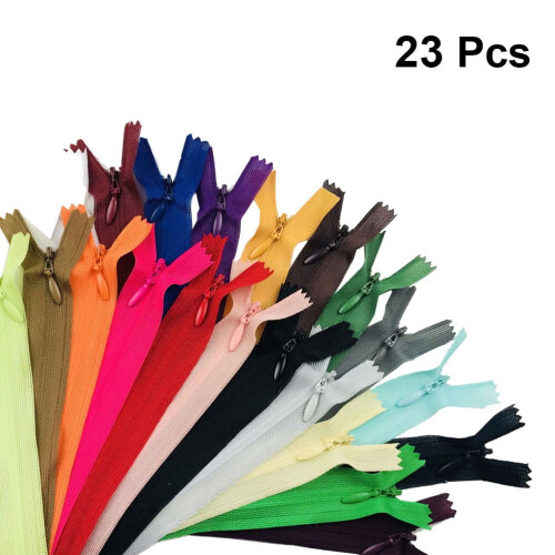 Nylon invisible zipper 25cm multicolor 23 pcs 1