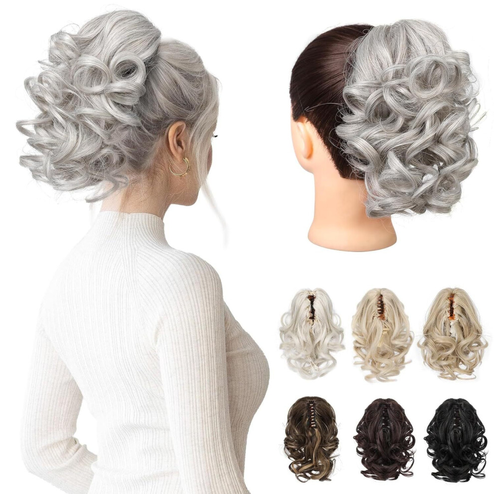 Claw Clip Ponytail Extension Short Wavy Synthetic Hairpiece
