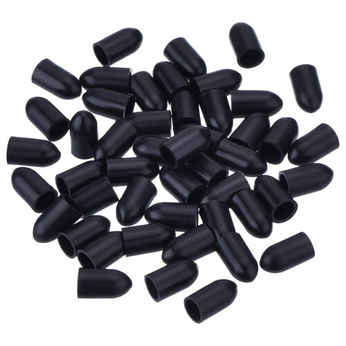 Sorte tudkapsler til spiritusflasker PVC 50-pak