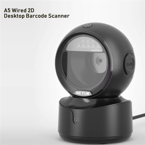 3X NETUM A5 Desktop 2D QR Barcode Scanner, Hands Free Omnidirectional USB  Barcode Reader 1D QR Screen