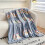 Κουβέρτα Fleece Queen Size 3D Γκρι με σχέδιο τάρανδου και νιφάδα χιονιού 1