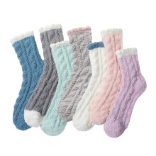 7 Pairs Fuzzy Socks Slipper Socks Microfiber Sleeping Socks Soft Home Winter Socks for Women