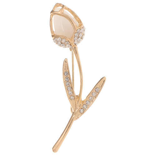 Broche tulipe, bijou délicat pour bal de promo.