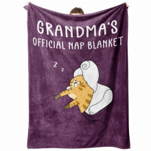 Oma dekentje, flanellen slaapdekentje voor Moederdag