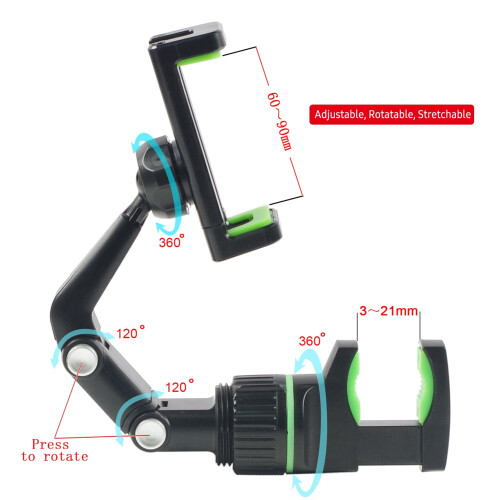 Phone Holder for Guitar Head 360 Rotatable with Clip 2